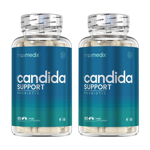 Candida Support - Soutient des niveaux sains de levure Candida - Supplément probiotique de première qualité - Végétarien - Ingrédients à base de plantes - 2 Packs