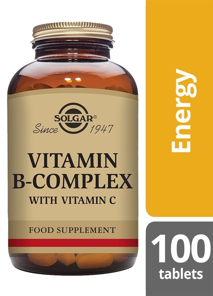 Solgar Vitamin B-komplex med vitamin C, 100 tabletter