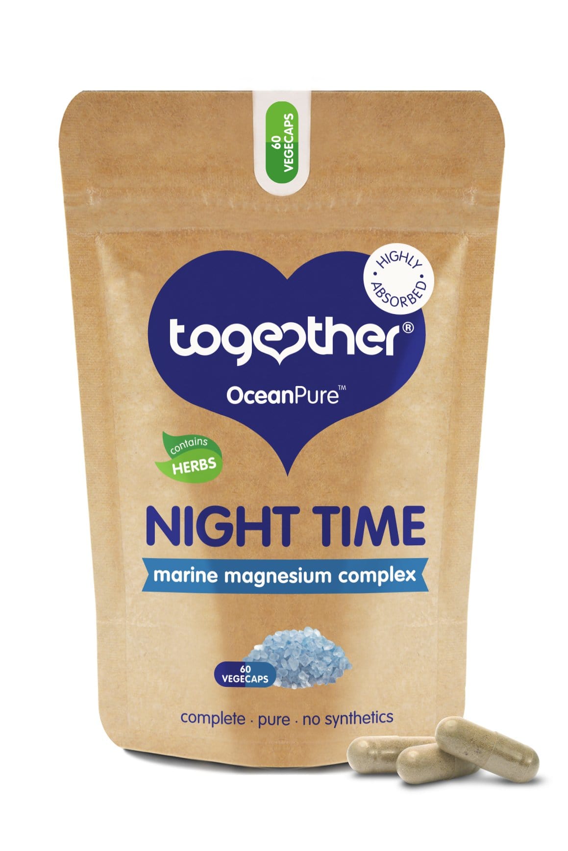 Together Health OceanPure Night Time Magnesium Complex, 60 Capsules