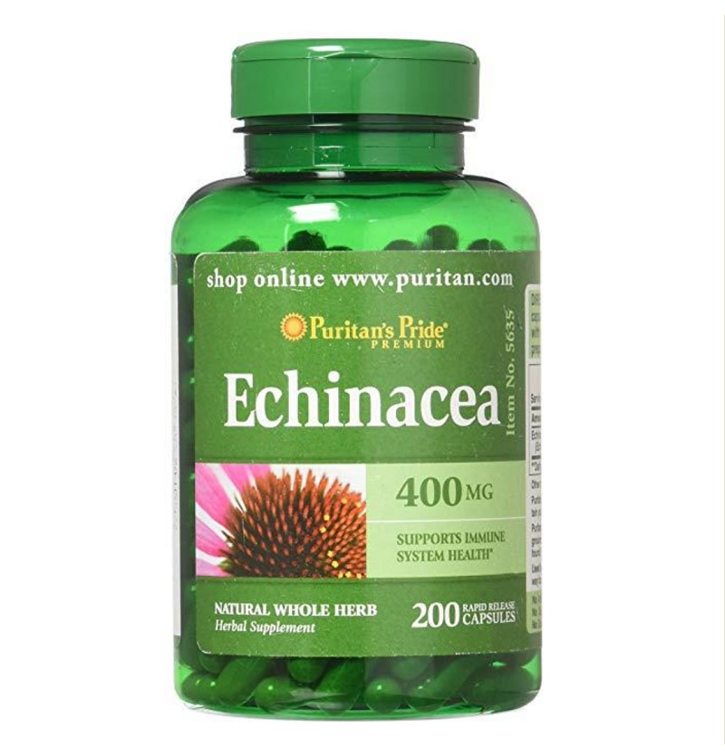 Echinacea 400 mg Ondersteunt de gezondheid van het immuunsysteem 200 Capsules