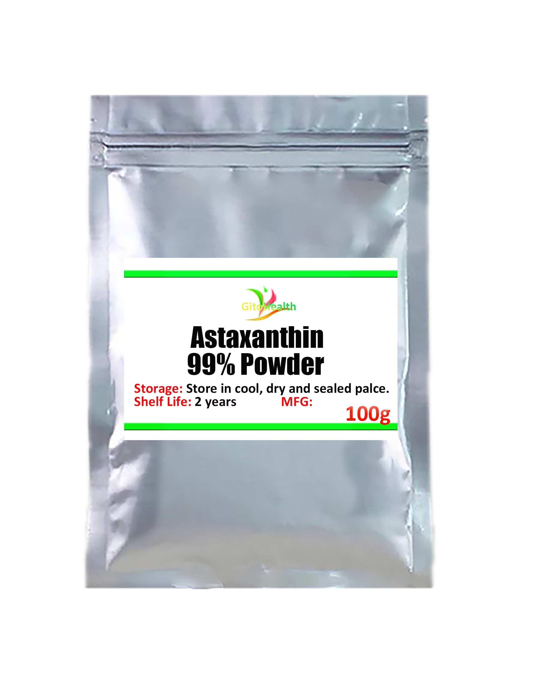 100g-1000g d'astaxanthine naturelle 99% en poudre