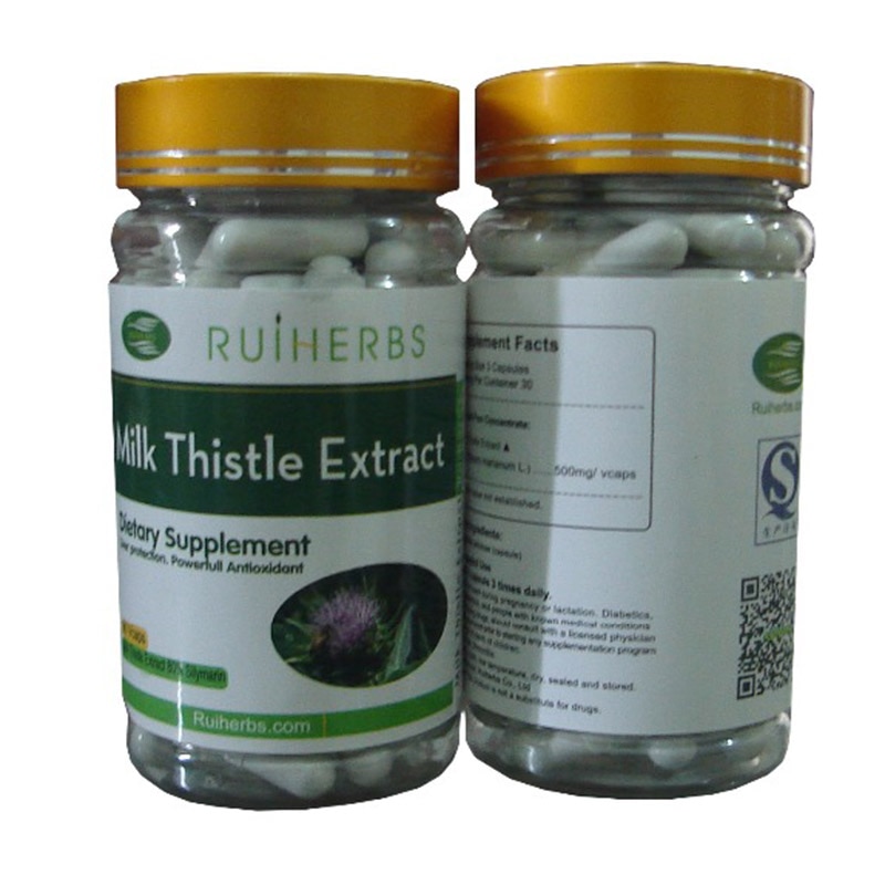 1Bottle Milk Thistle Extract Silymarin Capsule -500mg x90Counts Antioxidant för hälsosam lever
