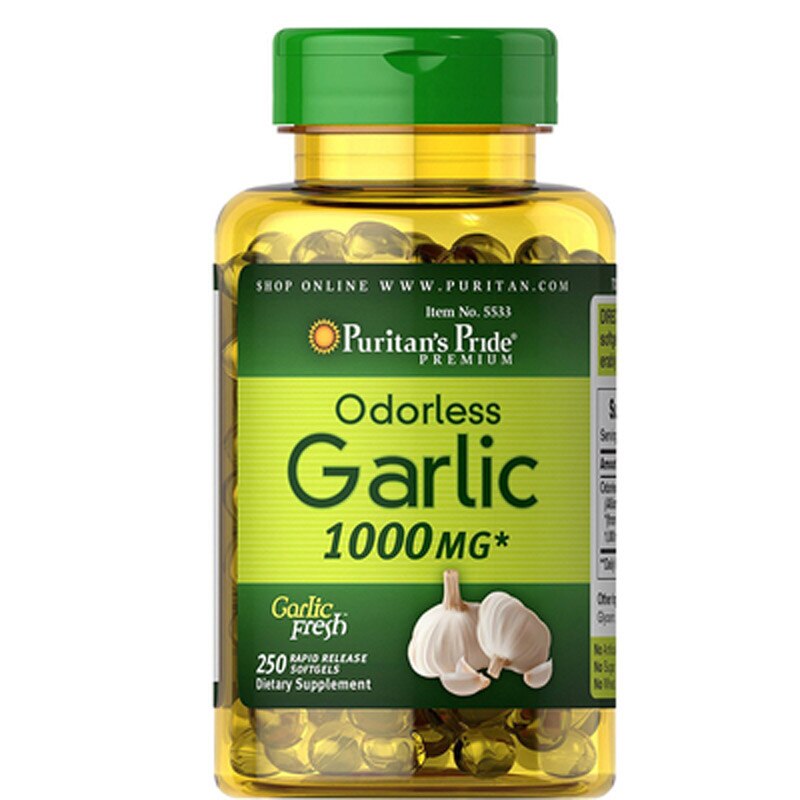 Odorless Gsrlic 1000 mg 250 kapslar