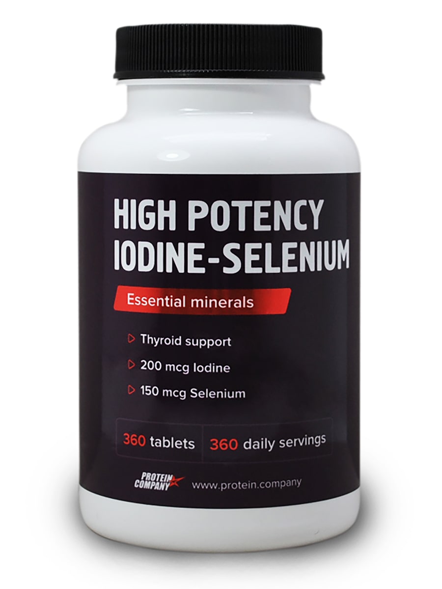 High Potency Iodine-Selenium / Йод + Селен / Таблетки / 360 порцій / 360 таблеток / смак апельсин