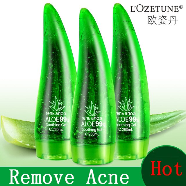 120ml Aloe Extract 99% Aloe Soothing Gel Aloe Vera Gel Skin Care Remove Acne Moisturizing Day Cream After Sun Lotions scar cream (crème pour cicatrices)