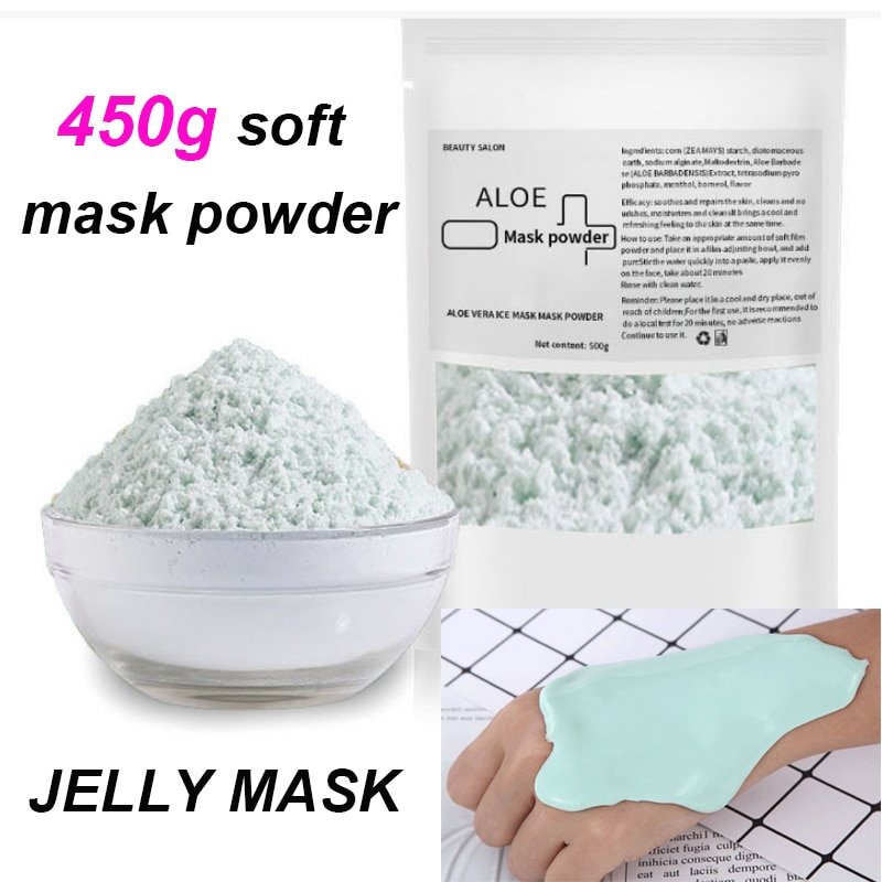 450g Aloe Vera Rose Soft Mask Powder Moisturizing Shrink Pores Skin Care Soft Film Powder Skin Care Peel Mask Do SPA At Home (en anglais)
