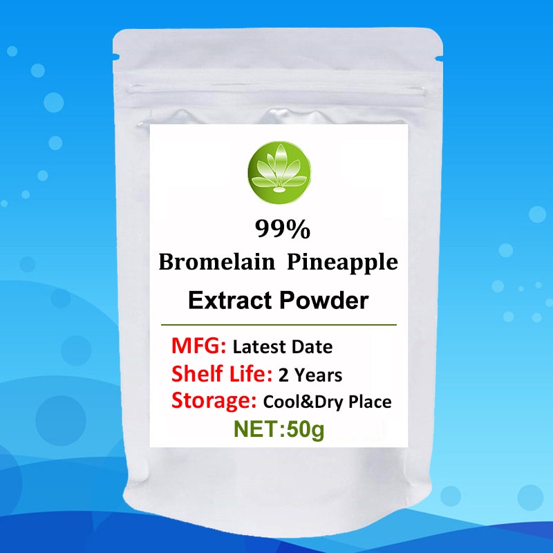 99% Bromelain Ananas-Extrakt-Pulver, Bio-Enzym-Pulver, Ananas-Extrakt Bromelain, reines Bromelain-Pulver, Aufhellung der Haut