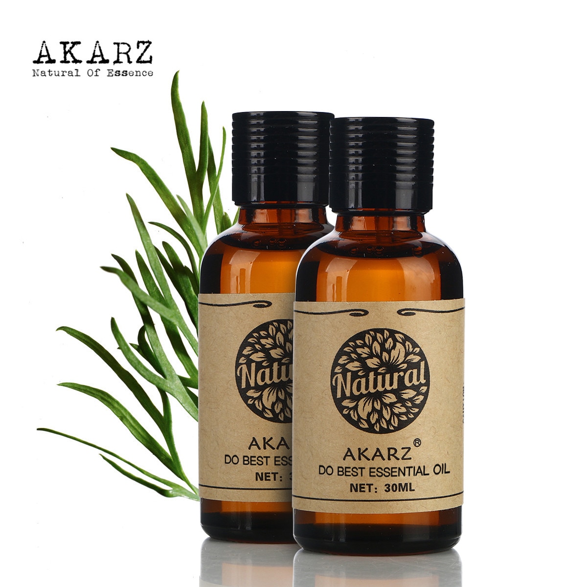 AKARZ Znana marka Zestawy relaksacyjne naturalny aromaterapeutyczny olejek z mięty pieprzowej olejek jaśminowy olejek do masażu ciała 30ml*2
