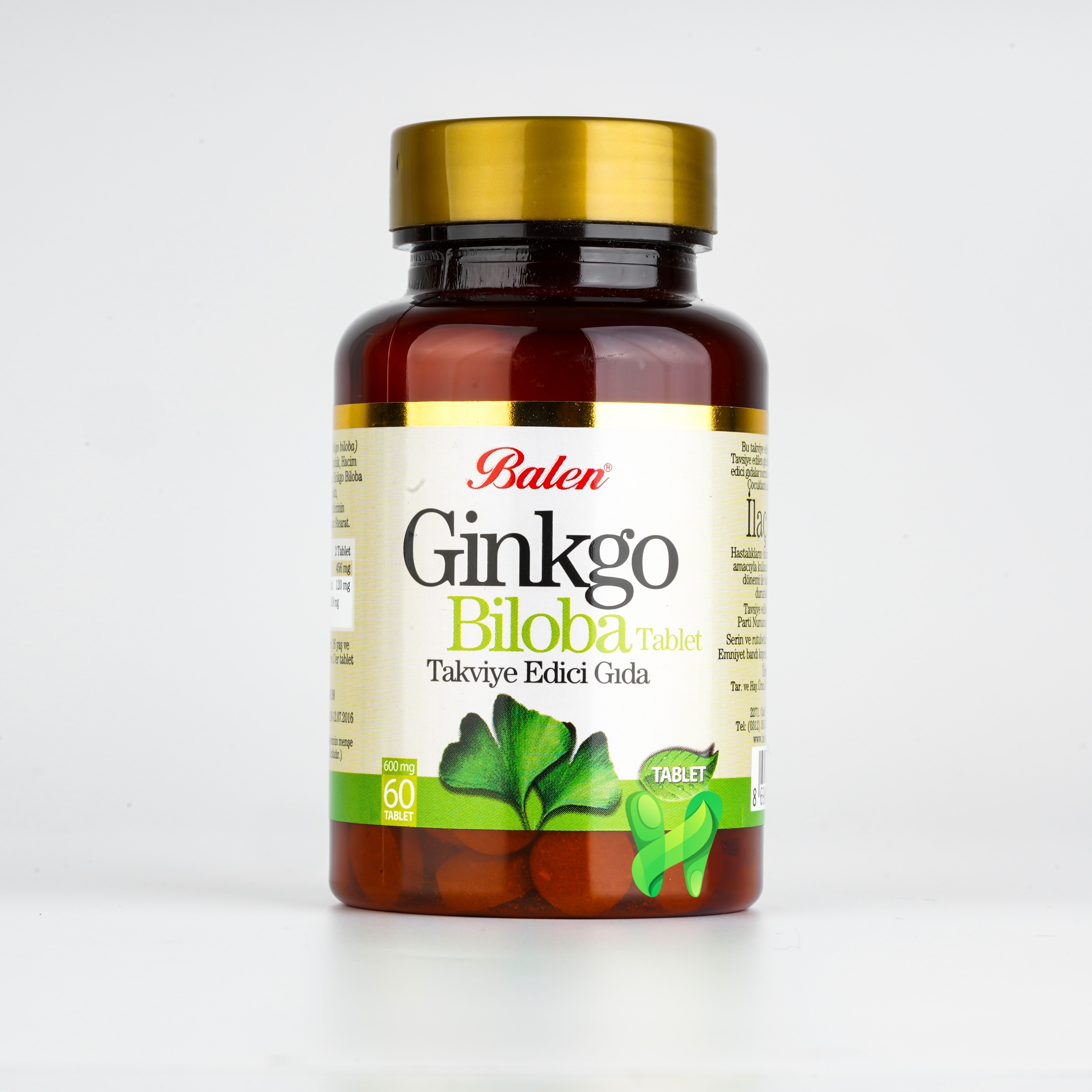 Ginkgo Biloba, 60 comprimidos, 600 mg