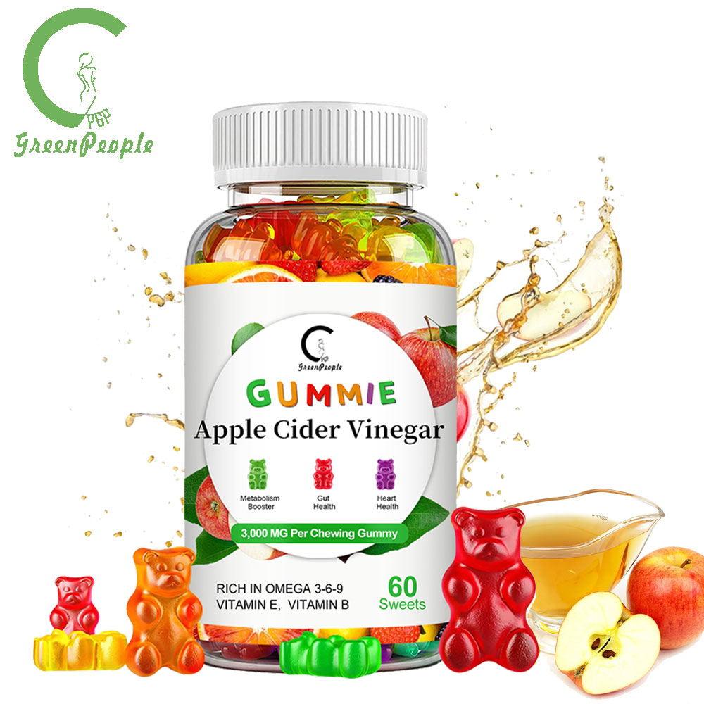 GPGP Greenpeople 10pcs Apple Cider Vinegar Slimming Bear Gummies Keton Diet Detox Fat Burner Gummies Weight Loss Products