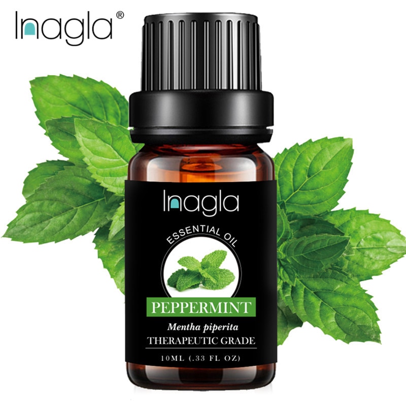 Inagla Peppermint Essential Oil Pure Natural 10ML Pure Essential Oils Aromatherapy Diffusers Oil Relieve Stress mint Air Fresh