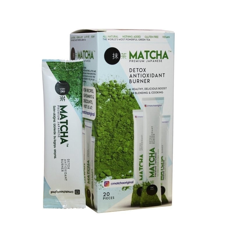 Té Matcha Japonés Té Verde Detox Antıoxıdant Burner 1Box 20 Pcs Vegano Orgánico Salud Mujer Hombre Premium Bebida caliente belleza
