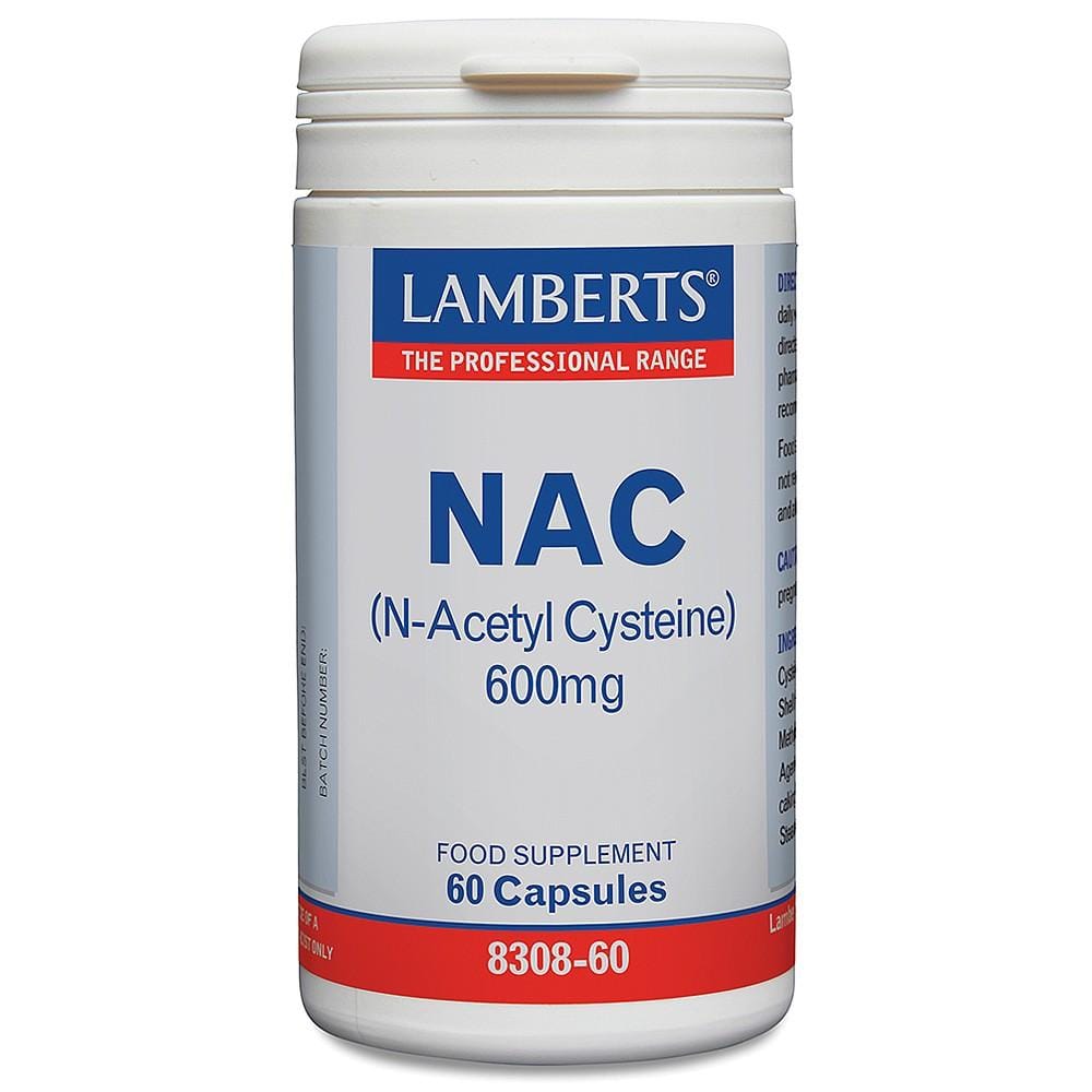 Lamberts NAC (N-Acetyl Cysteina) 600mg, 60 kapsułek