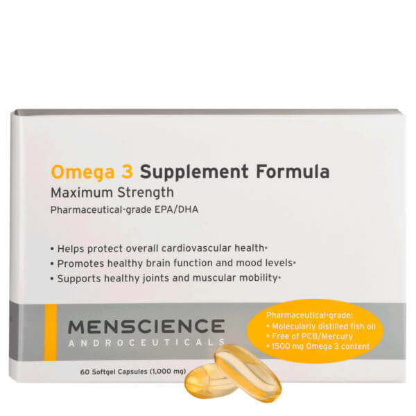 Menscience Omega 3 Ergänzung diety z kwasami Omega 3, 60 kapsułek