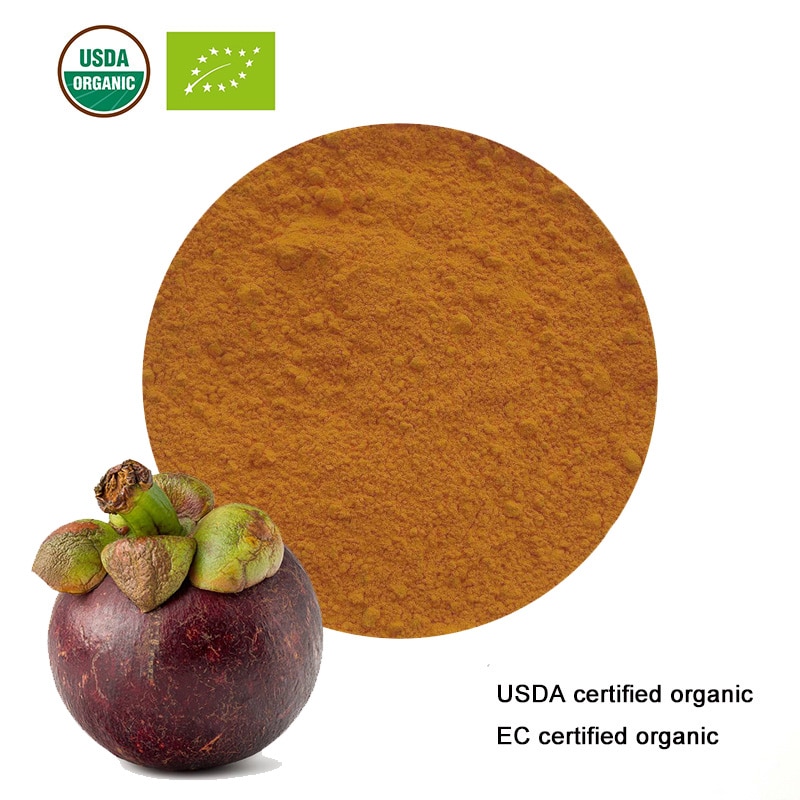Natural Alta calidad 100-1000g Extracto de mangostán 20:1 polvo, Garcinia mangostana, Mangostan, Manggis, Shikimi caqui polvo