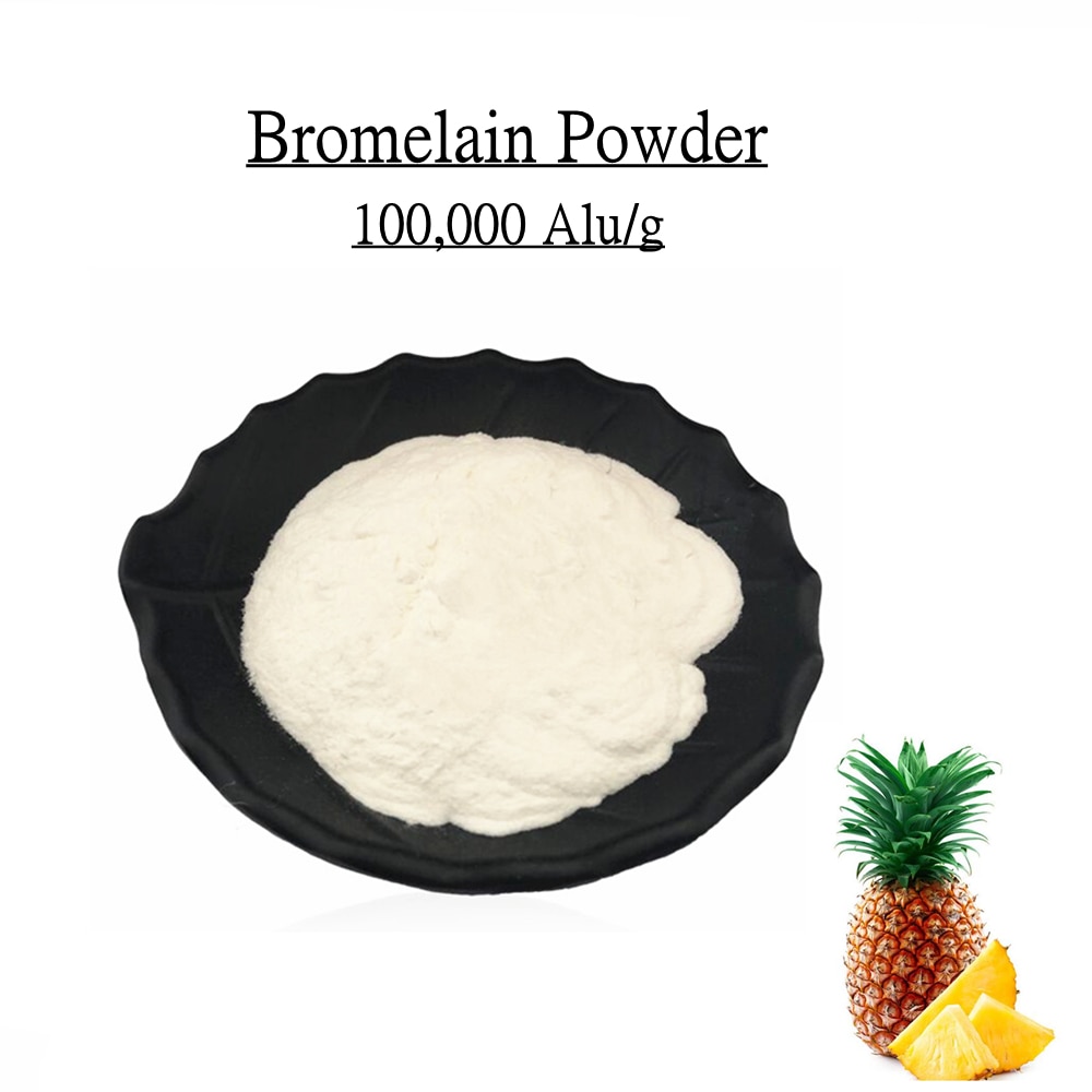 Premiun Bromelain Powder (naturligt proteolytiskt enzym) 100,000 Alu/g ananas extrakt Bromelain enzym