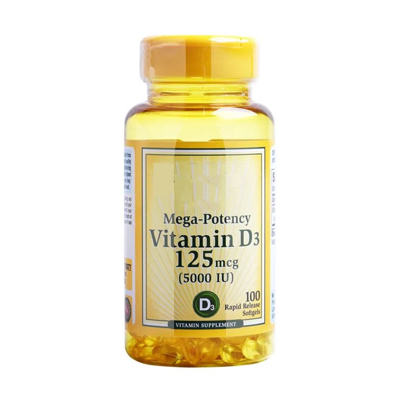 Pride Vitamin D3 5000 IU Stödjer friskare, yngre hud, immunförsvar och muskler samt benhälsa 100 kapslar/flaska