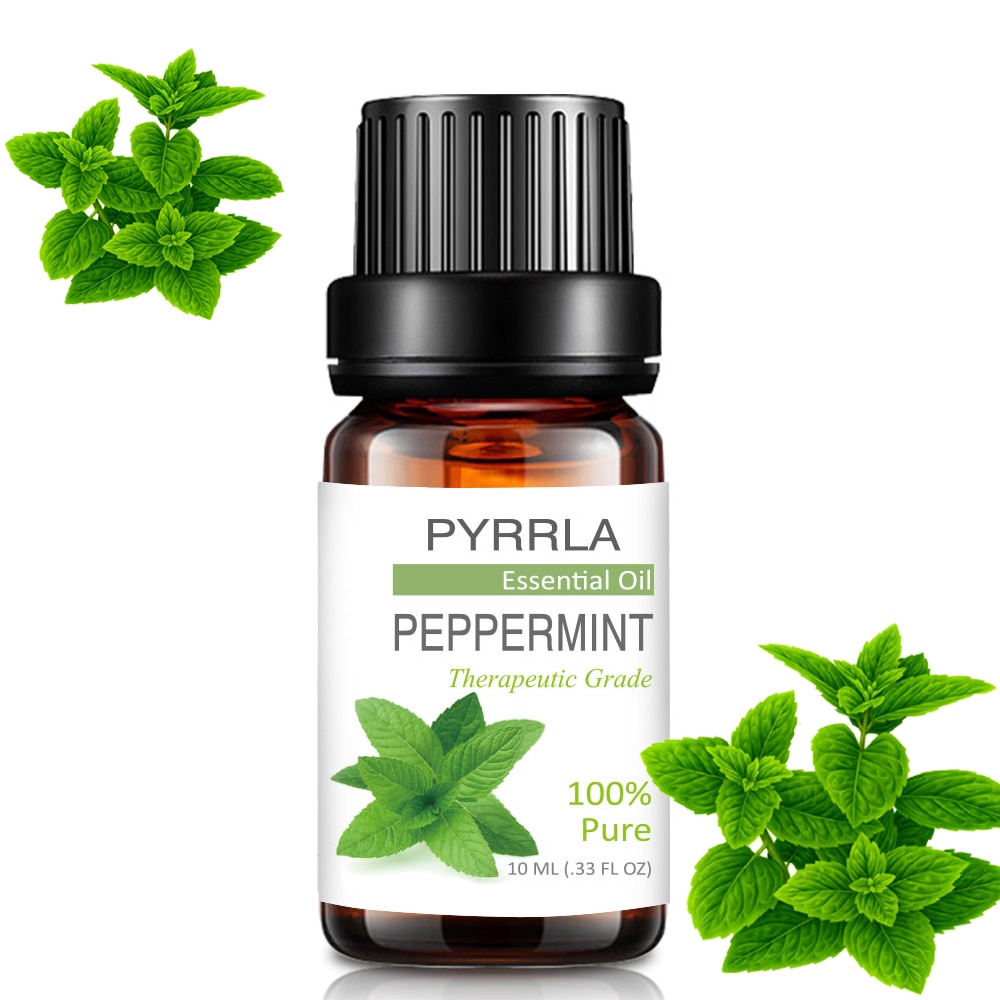 Pyrrla 10ml Peppermint Pure Essential Oils For Aromatherapy Fresh Air Humidifier Diffuser Sandalwood Aromatic Essential Oil