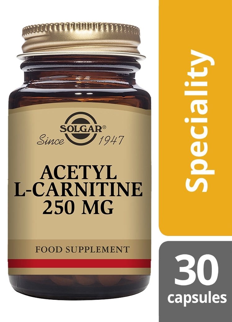 Solgar Acetyl-L-Carnitin, 250mg, 30 VCapseln