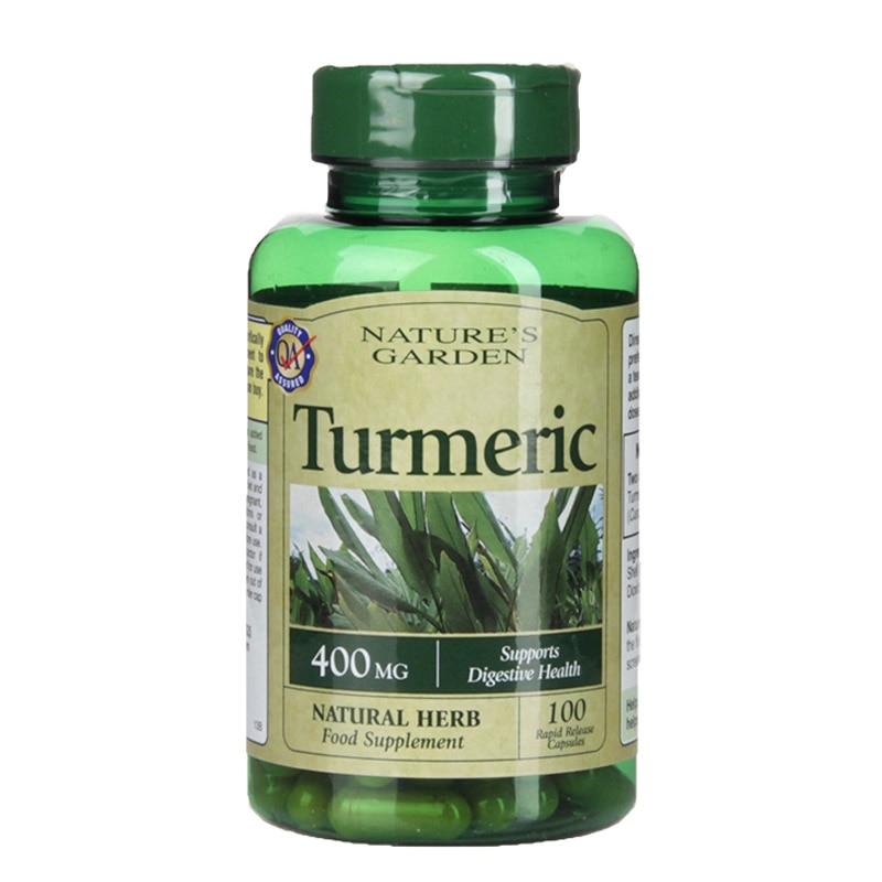 Le curcuma, 400 mg, 100 gélules, favorise la santé digestive.