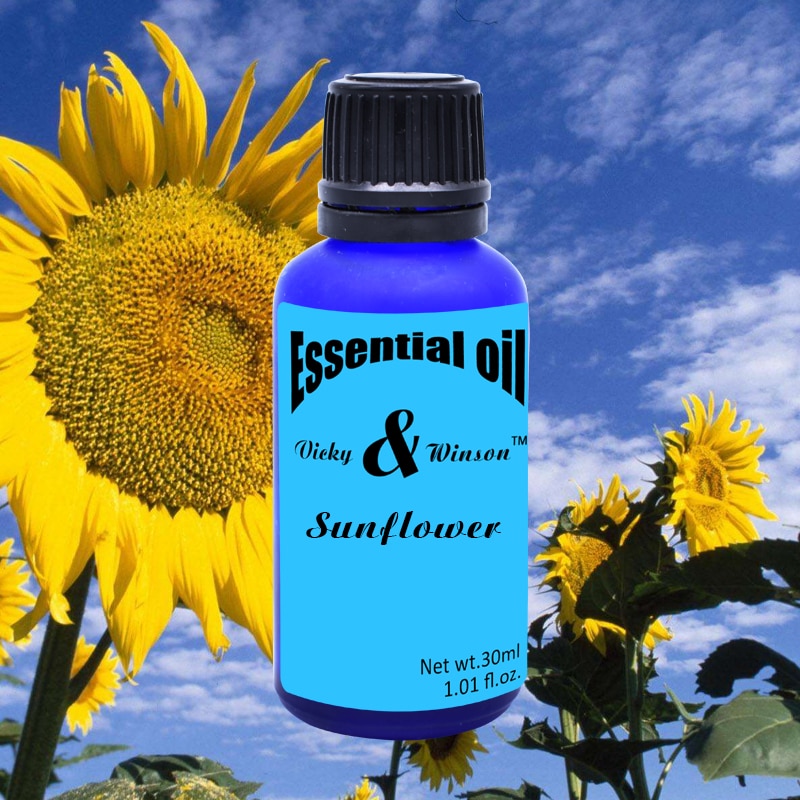 Vicky&winson Sunflower aromatherapy ätherische Öle 30ml basiert fördern menschliche Zellwachstum Massageöl Seife Desodorierung