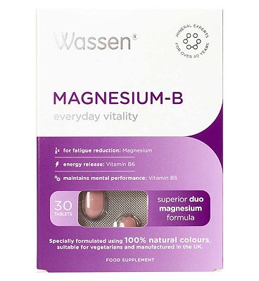 Wassen We Support Fatigue Reduction. MAGNESIUM B. 30 tablets