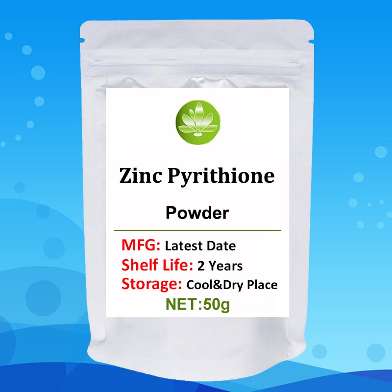 Poudre de pyrithione de zinc, ZPT, ZnPT, pyrithione de zinc, traitement des pellicules et de la dermatite séborrhéique, agent antibactérien de l'éponge.