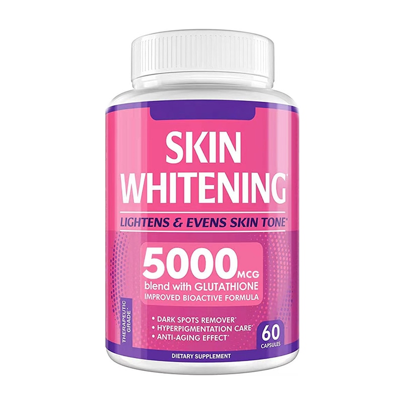 120 piller 2 flaskor Whitening Effect Whitening Glutathione + alfaliponsyra + vitamin C Natural Skin Face Body Reducing Melanin
