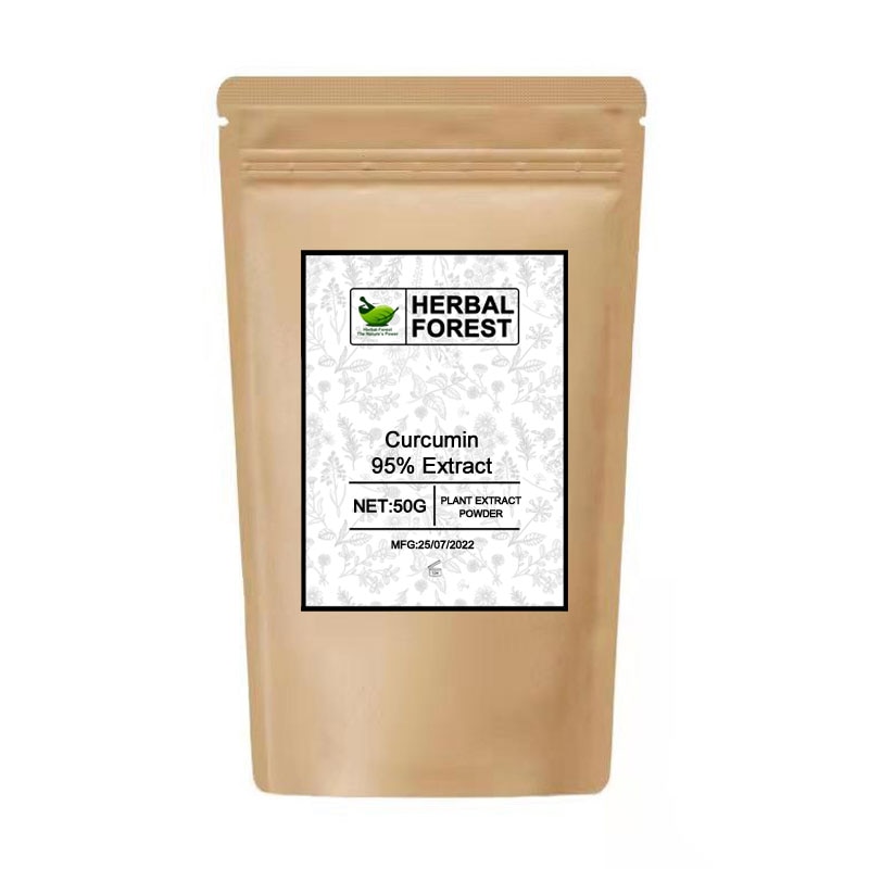 50-1000g Organic Curcumin 95% Powder Root Extract Powder Anti-Oxidant Properties Turmeric Root Powder Cosmetic Raw Materials