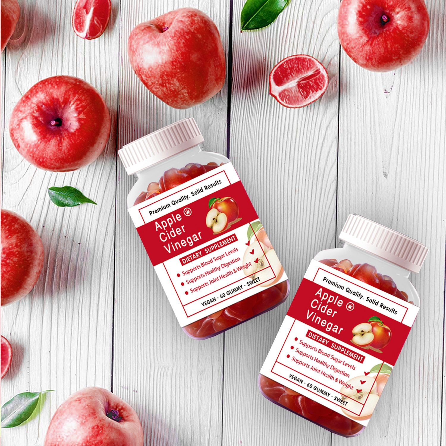 60 таблеток яблочный уксус жевательные резинки жевательные мишки бутылочные витаминные жевательные резинки дефекация пробиотические жевательные резинки