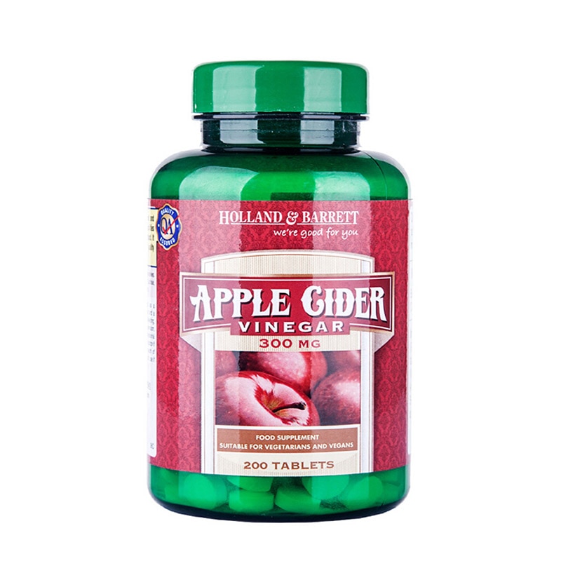 Ябълков оцет 300 mg 200 капсули Подходящ за вегетарианци