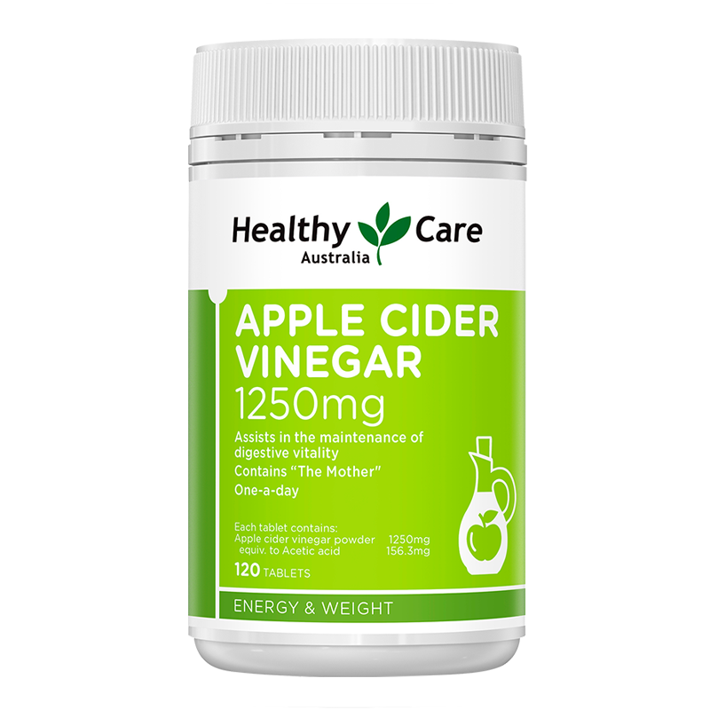 HealthyCare Apple Cider Vinegar Capsules 120 Capsules/Bottle
