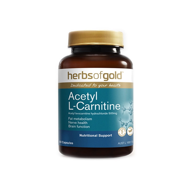 HerbsofGold Acetyl L-Carnitine 60 Capsules/Flesje
