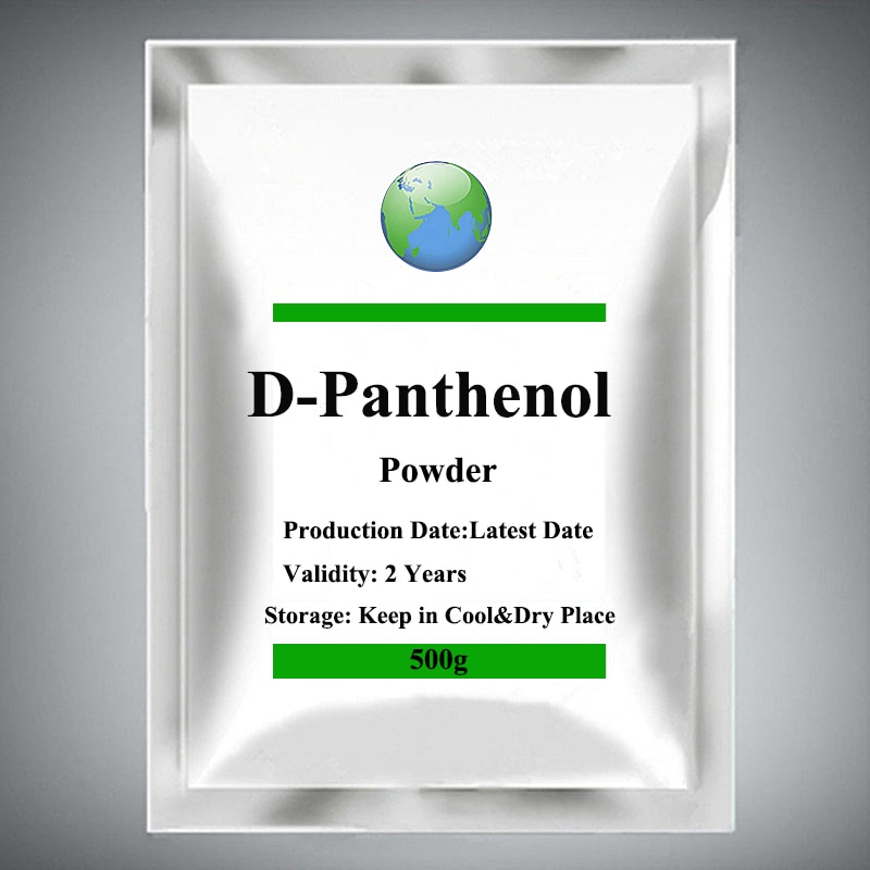 500-1000g 100% vitamine B5 (Pantotheenzuur) poeder, D-Panthenol poeder effectief bevochtigt en verbetert haar