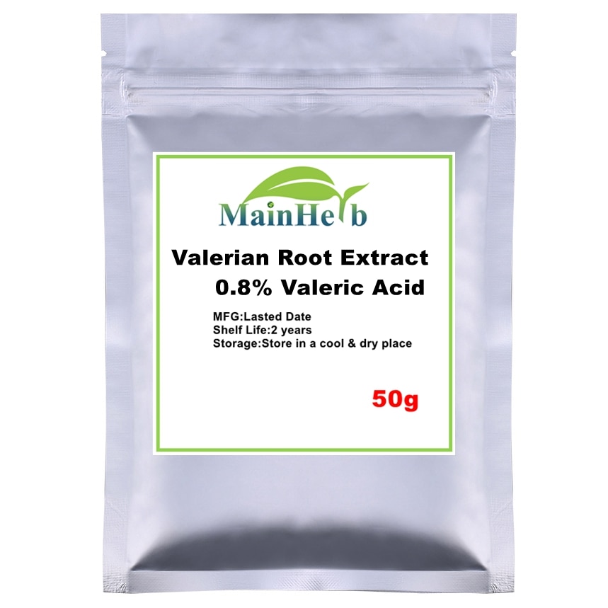 50-1000g Extrakt av valerianrot 0.8% Valerinsyra
